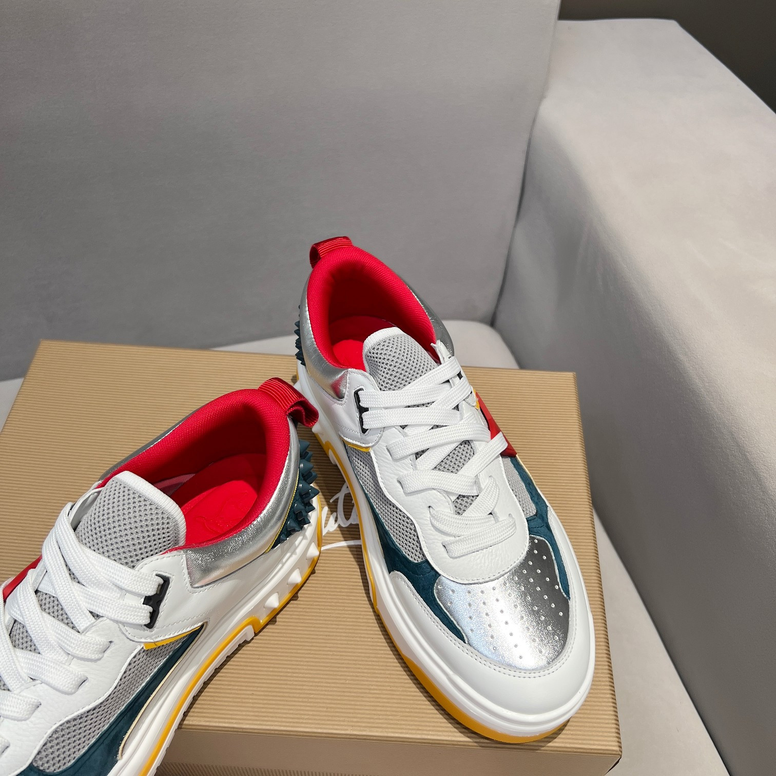 UA Chr1st1an Louboutin 2024 [New]ASTROLOUBI Unisex Thick-Soled Sneakers
