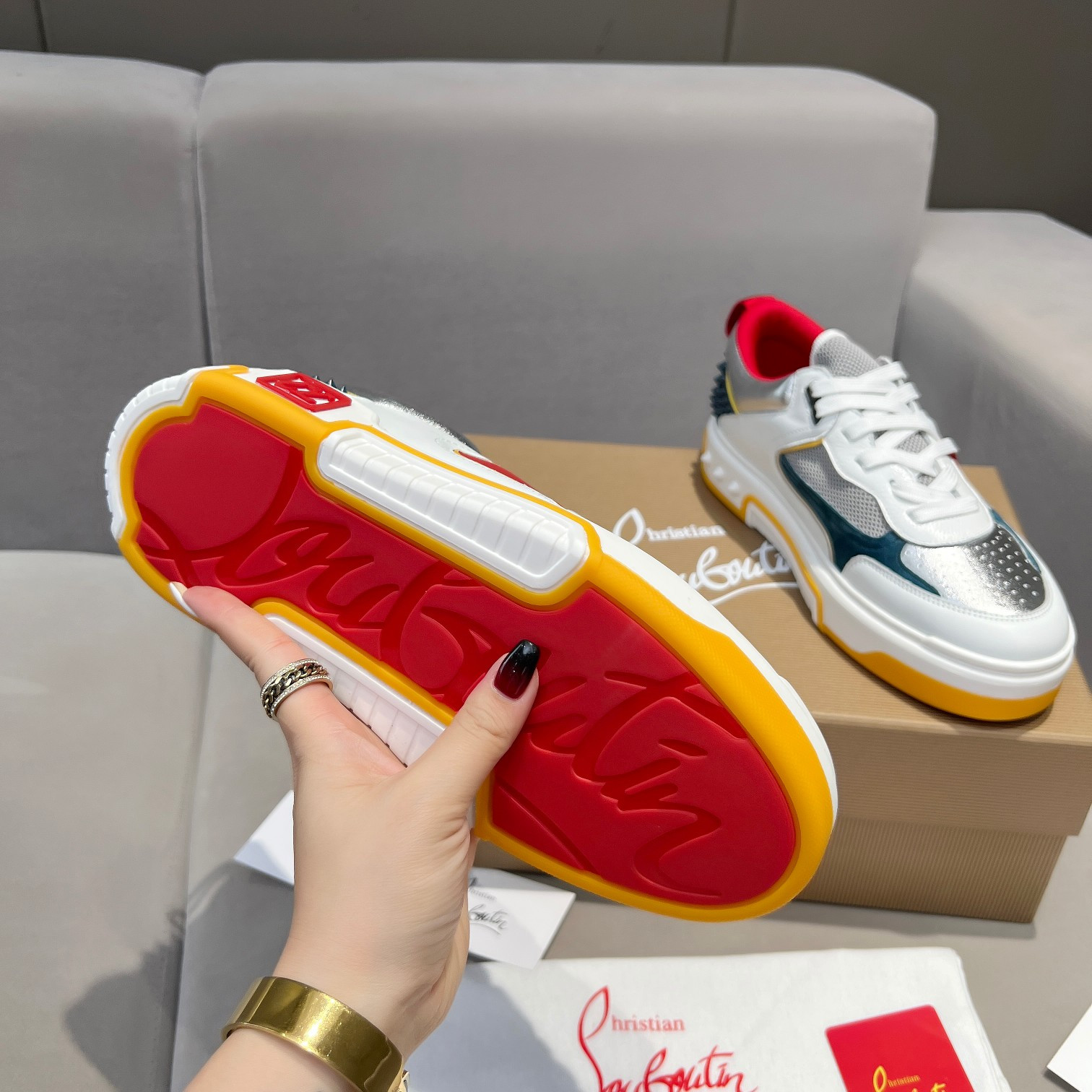UA Chr1st1an Louboutin 2024 [New]ASTROLOUBI Unisex Thick-Soled Sneakers