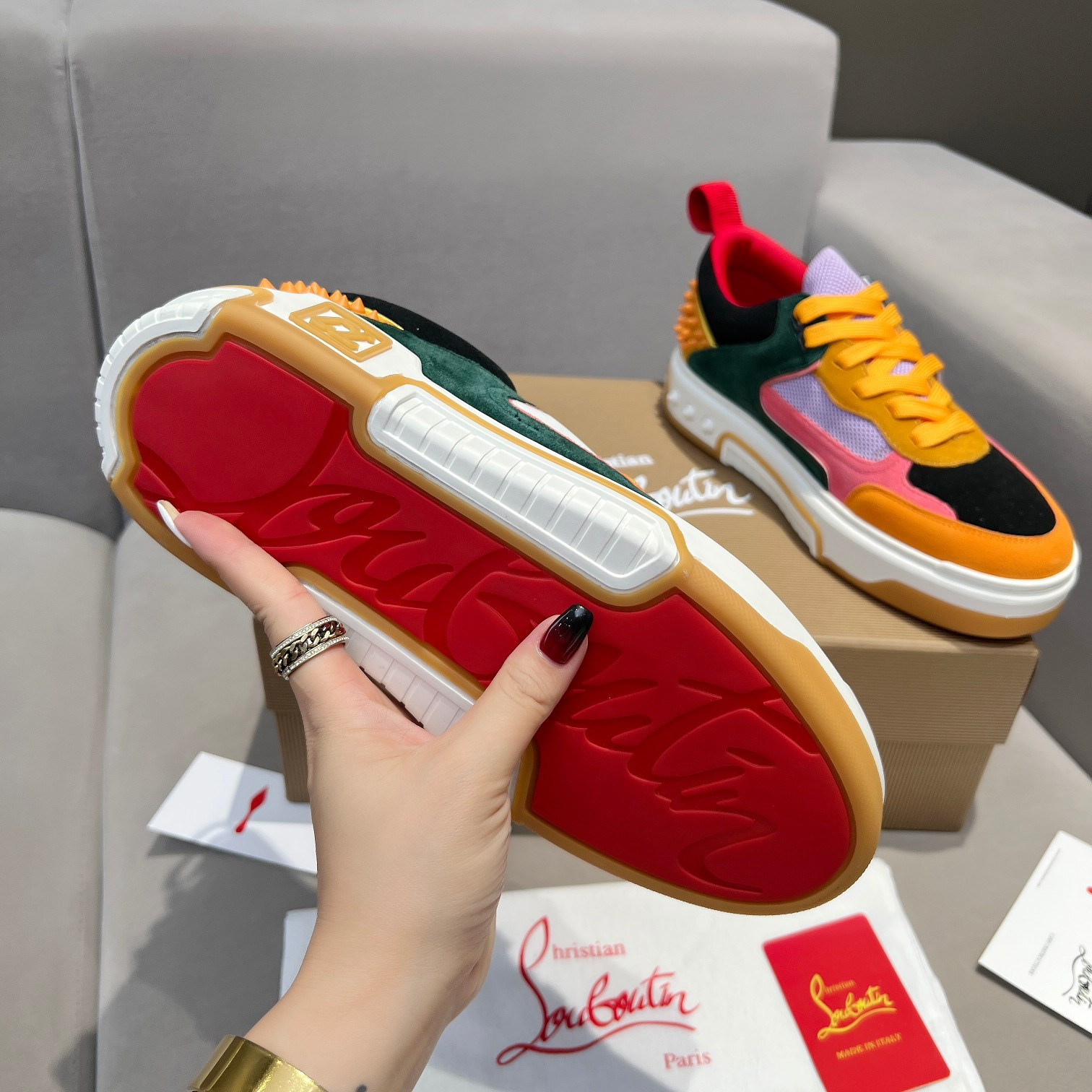 UA Chr1st1an Louboutin 2024 [New]ASTROLOUBI Unisex Thick-Soled Sneakers