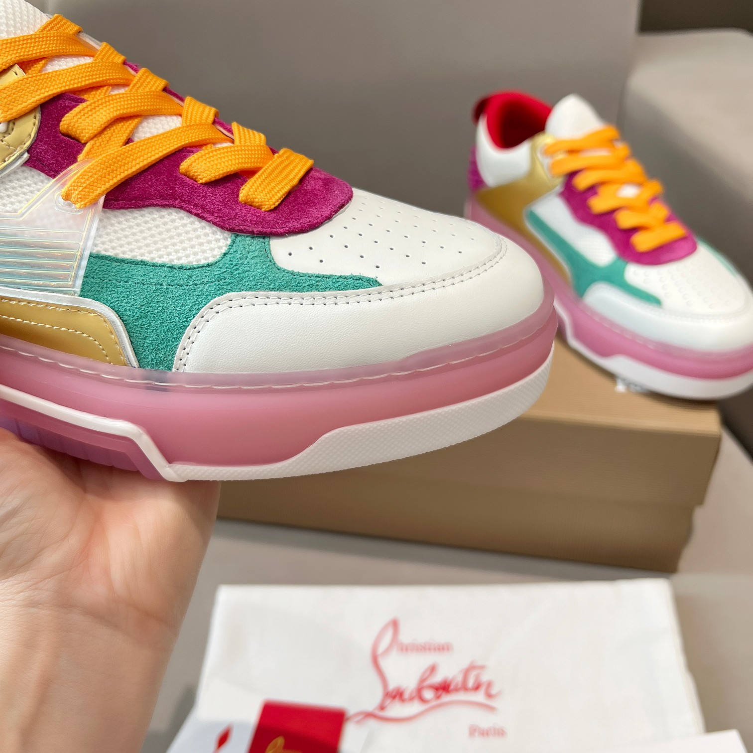 UA Chr1st1an Louboutin 2024 [New]ASTROLOUBI Unisex Thick-Soled Sneakers