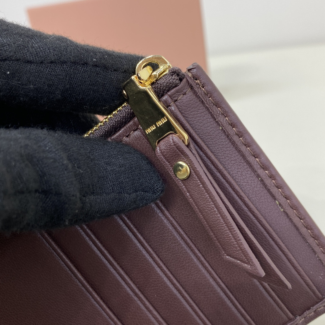 M1v M1v matelassé nappa leather card holder 8x15cm