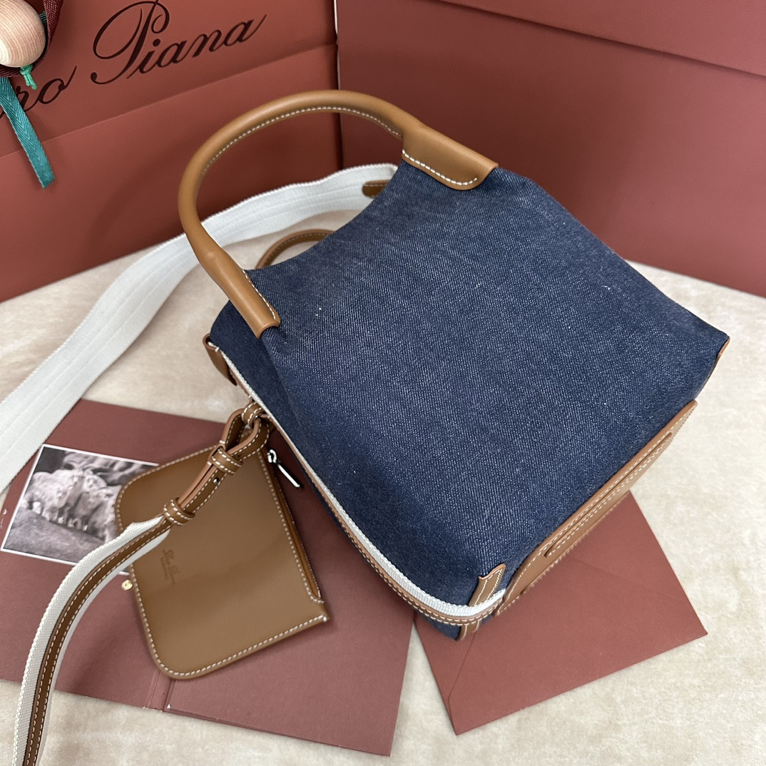 L0r0 P1ana Small Bale Cotton Bag 20x18x17cm