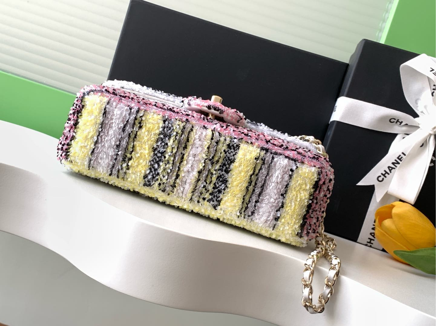 Ch**el Flap Bag 14x21x8cm