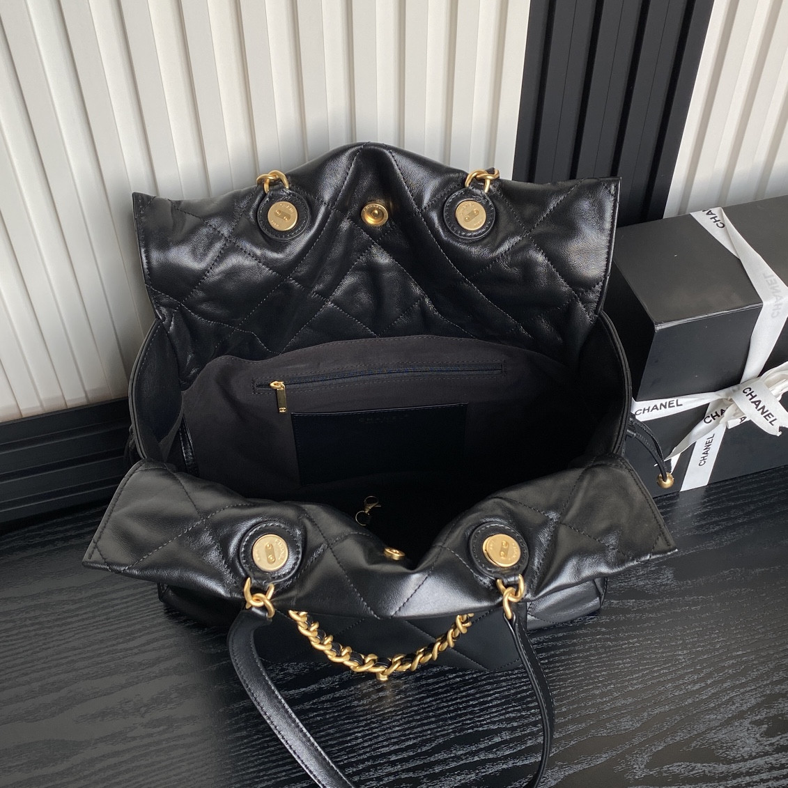 Ch**el 25C Shopping Tote Handbag 34x36x12cm
