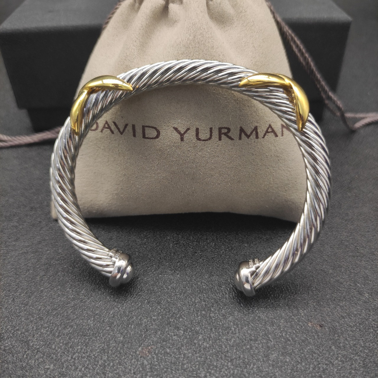 dau1d Yvrm*n 7mm double x bracelet(wrist circumference 16-20cm)