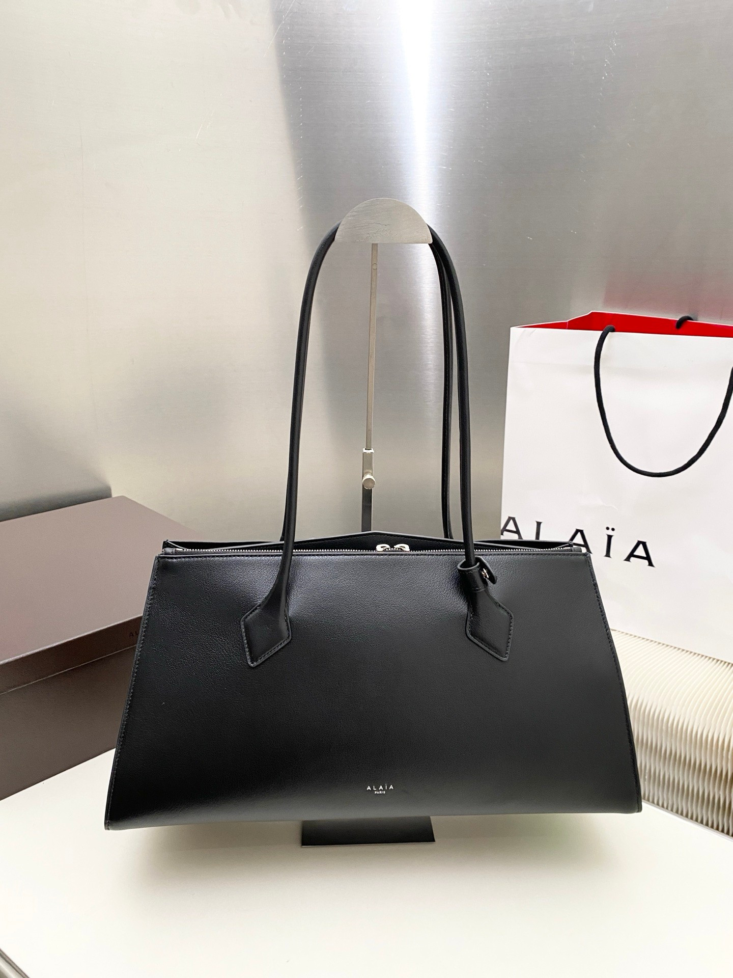 A1a1a LE TECKE Large Double-Zip Bag 42x21.5x18.5cm