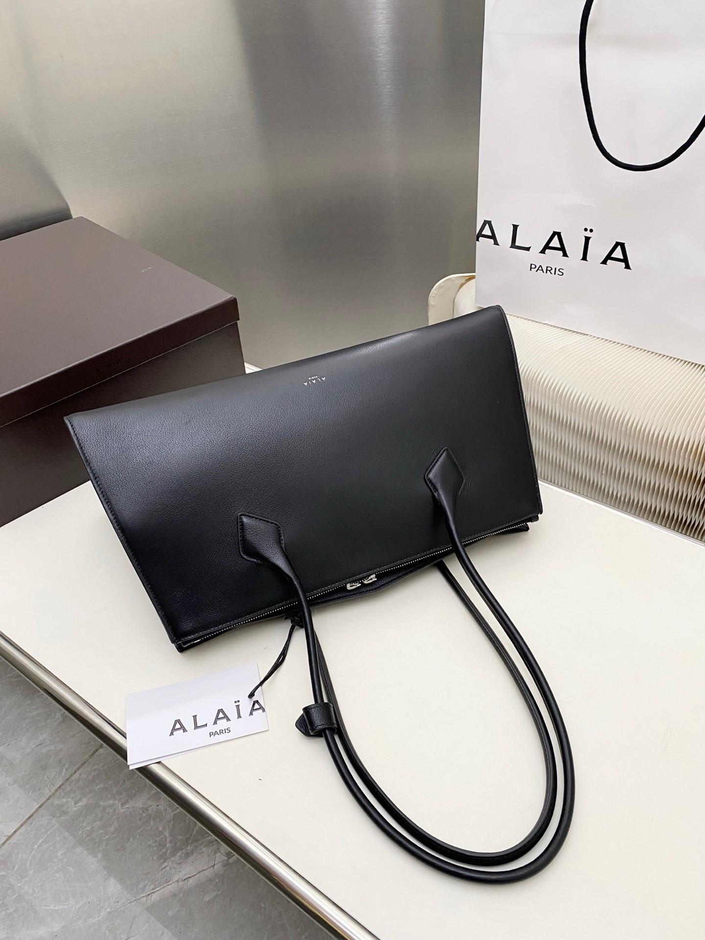 A1a1a LE TECKE Large Double-Zip Bag 42x21.5x18.5cm