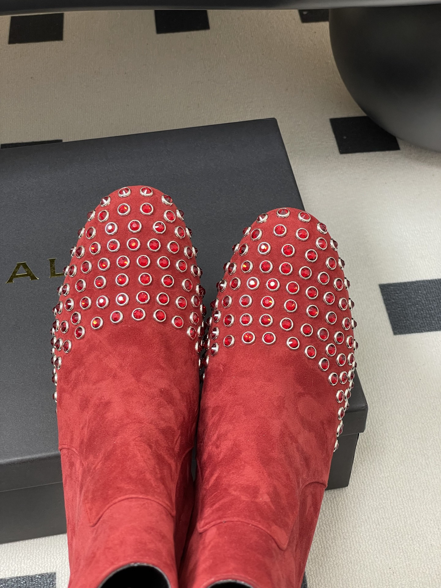 ua a1a1a crystal d1am0nd boots 5.5cm heel(cusT0mized size 7-10 days production time)