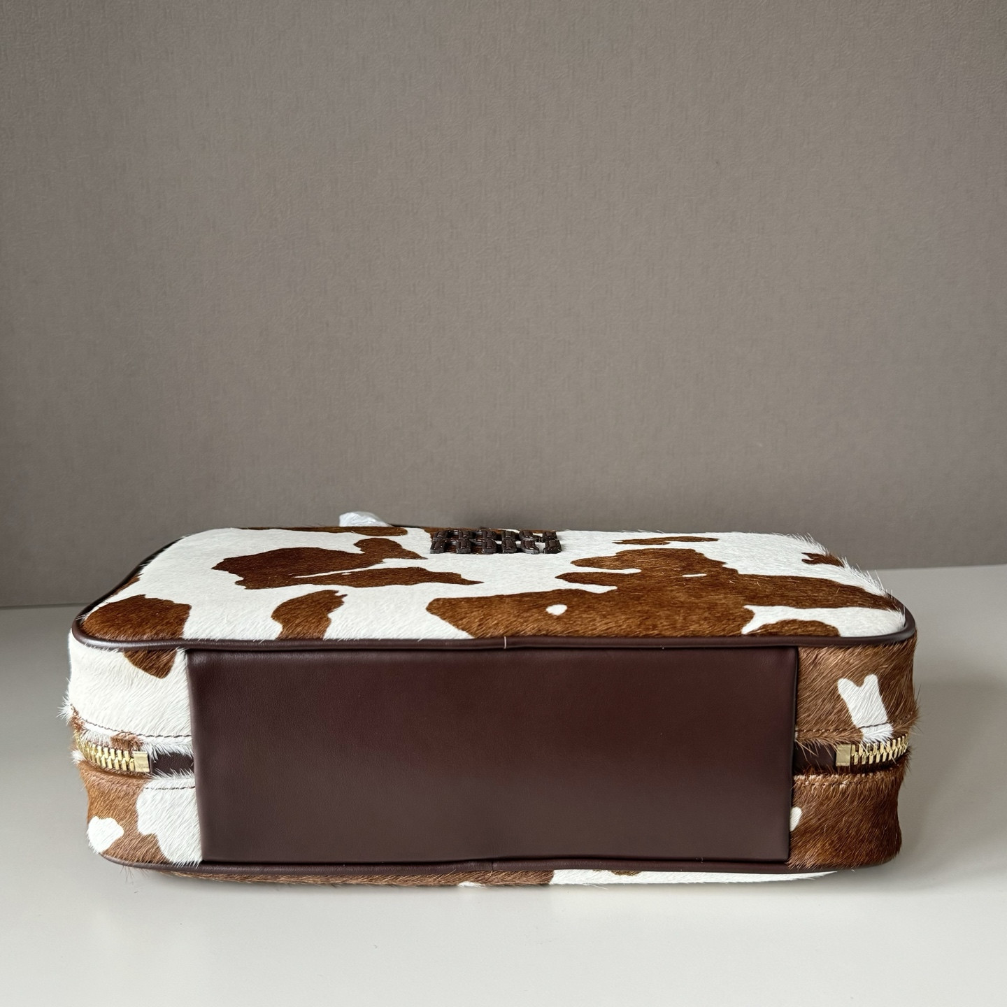 M1v M1v printed leather beau bag 17x30x8.5cm