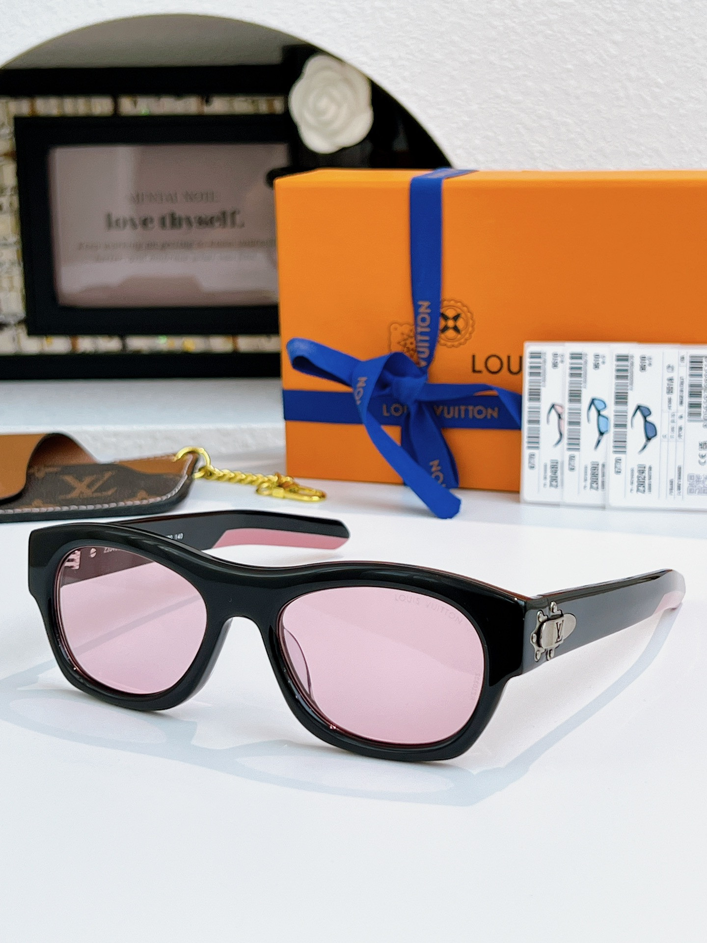 LV Frog Round Square Sunglasses Z3024U Z3048U Z3089U 55-20-140