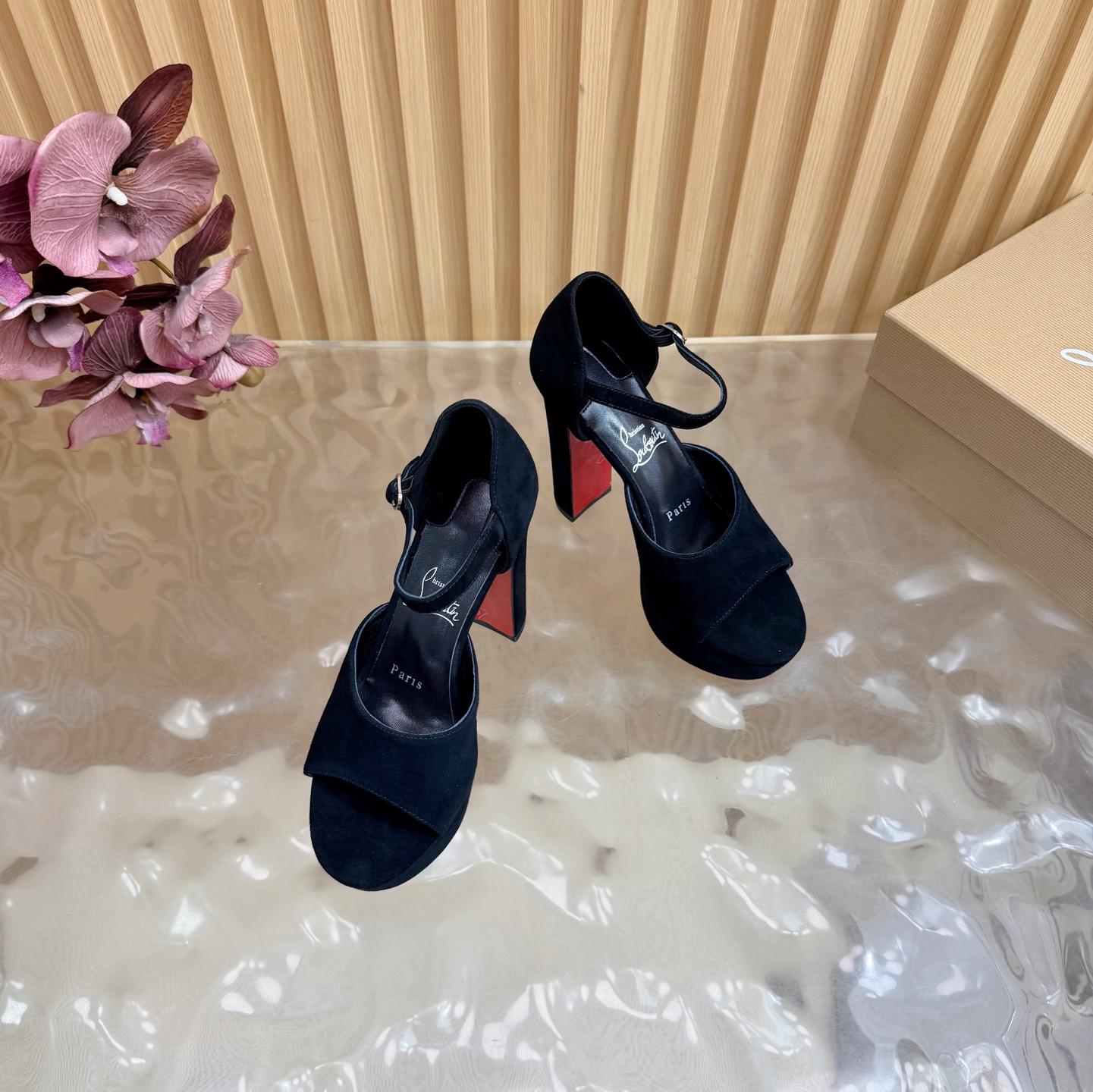 ua Chr1st1an louboutin sandaloo 130 mm strappy sandals black