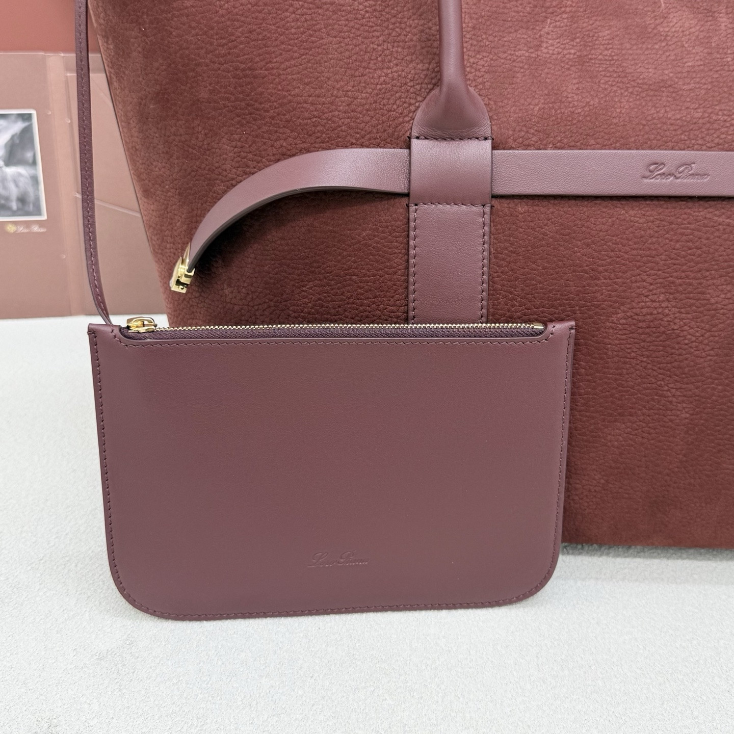 L0r0 P1ana large ghiera shopper 40x26x18cm