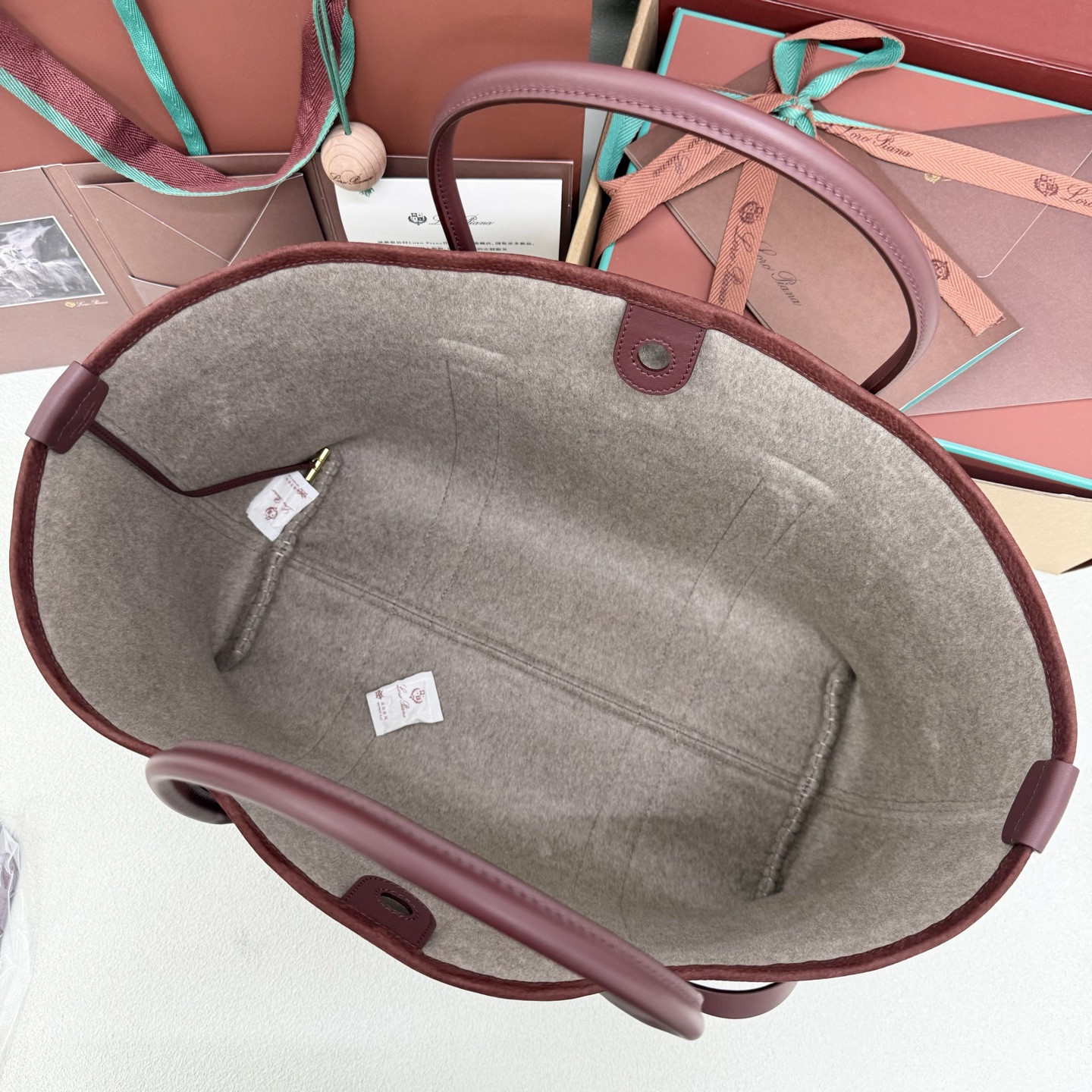 L0r0 P1ana large ghiera shopper 40x26x18cm