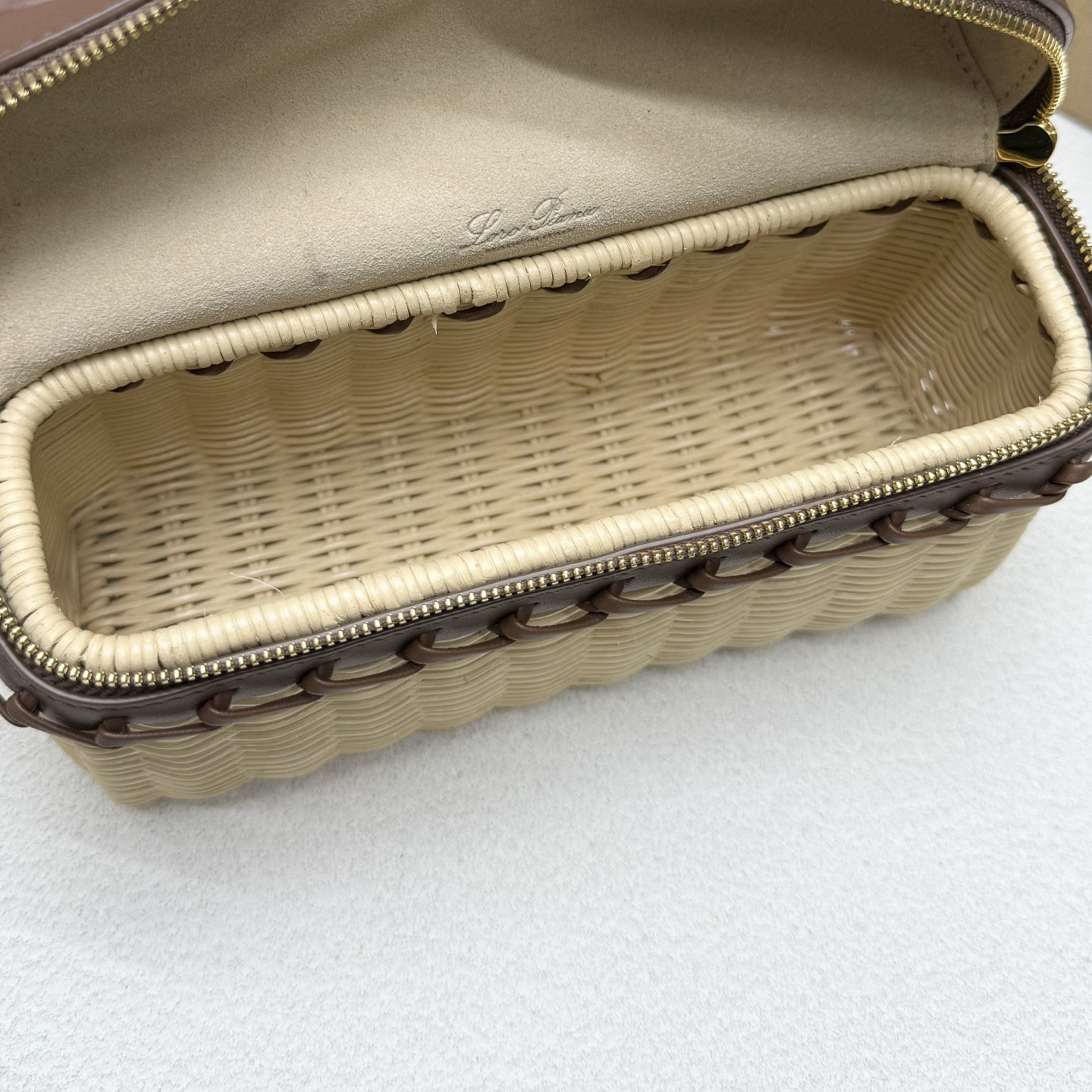 L0r0 P1ana extra pocket l19 wicker bag 19 x 11.5 x 7cm