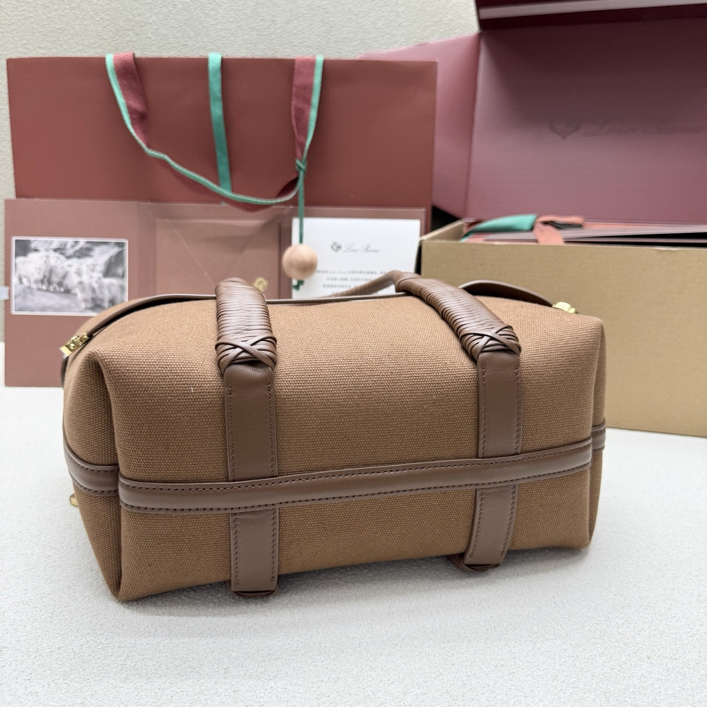 L0r0 P1ana small ghiera shopper 28x19x12cm