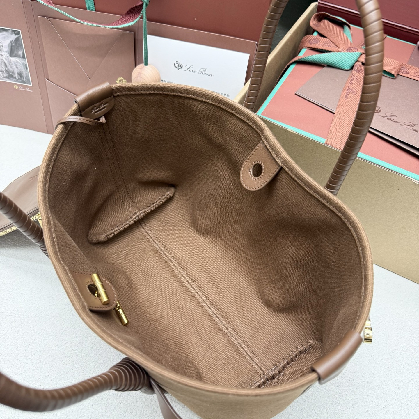 L0r0 P1ana small ghiera shopper 28x19x12cm